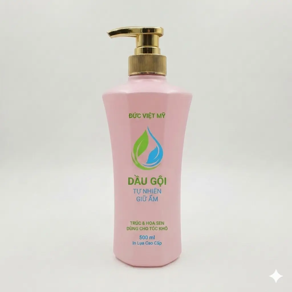 SP Chai HDPE Hình Trụ Vuông Eo Hồng Phấn 400ml