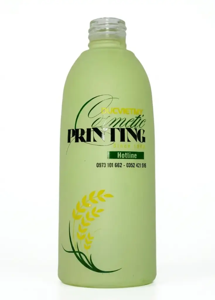 In Lụa 3 Màu Trên Chai Thủy Tinh Bằng Mực UV