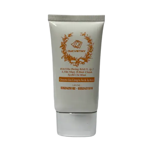 Tuýp PE Trắng 100ml In 1 Màu Bằng Mực UV