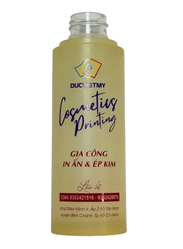In Lụa 4 Màu Trên Chai Nhựa PETG Bằng Mực UV