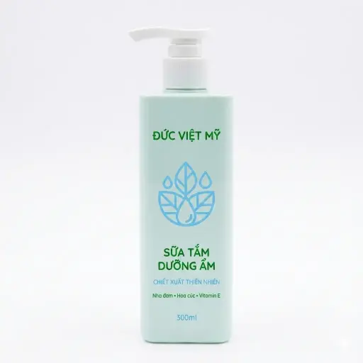 [100] SP Chai HDPE Vai Vuông Xanh Ngọc 300ml